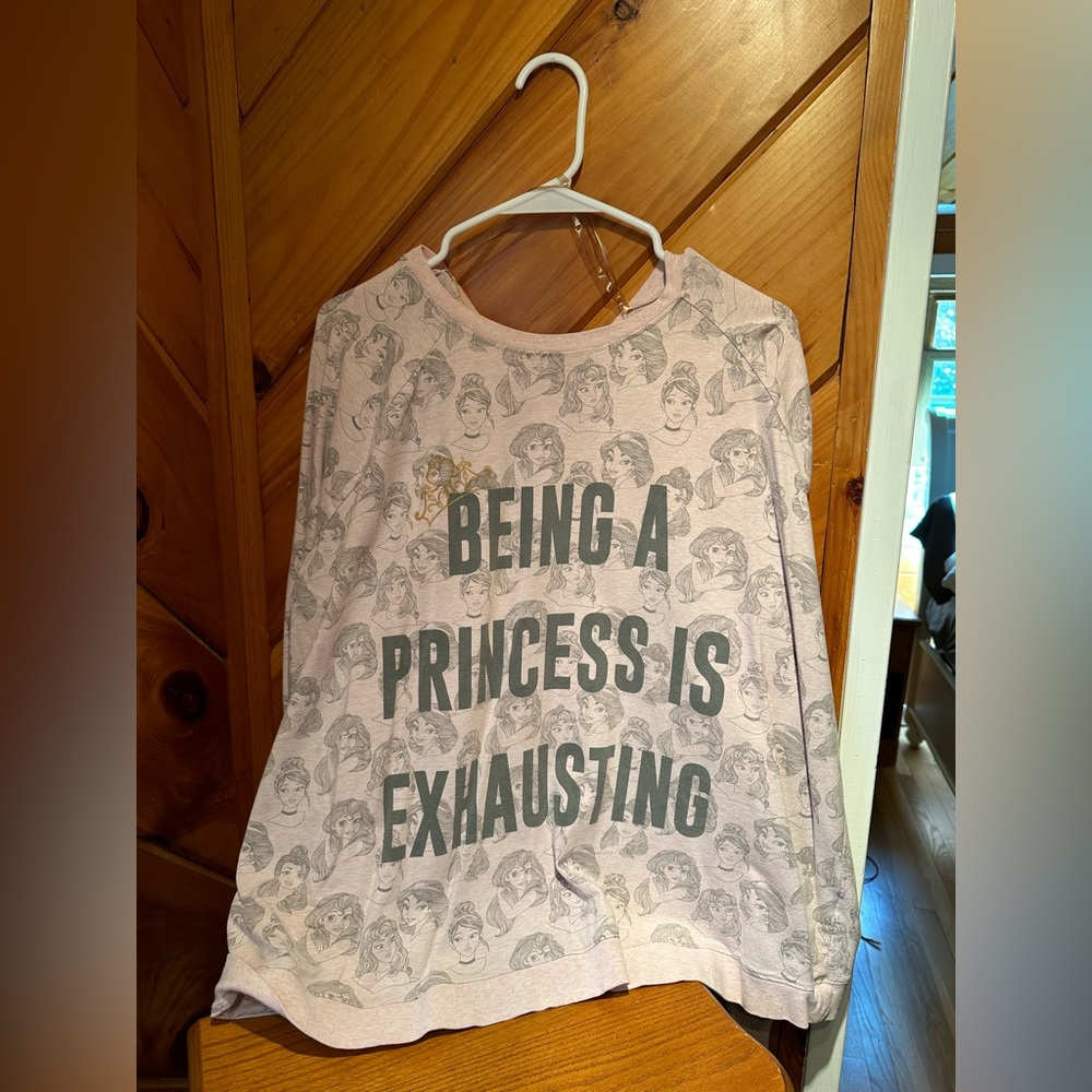 Disney Being A Princess is Exhausting Sleep Shirt 3XL